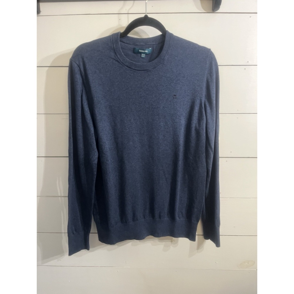 Tommy John Mens Size L Second Skin‎ Cotton/Modal Blend Crew Neck Sweater Navy